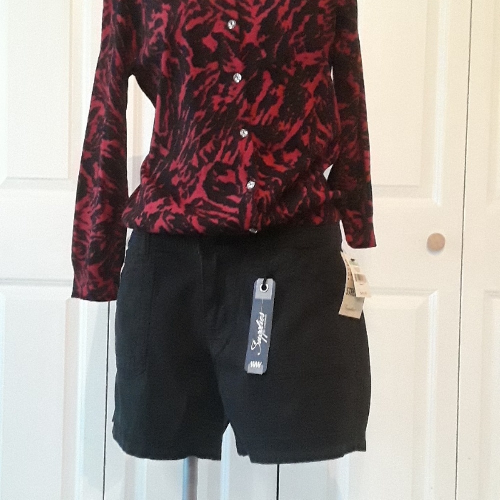 Black cotton shorts